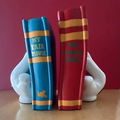 Vintage Disney Glove Bookends  Book  My Fair Mouse  And  The Wonder Ears  • $31