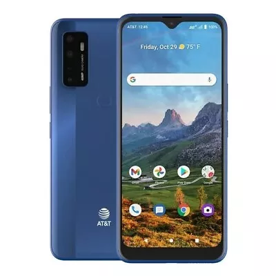 New/Sealed - AT&T RADIANT Max 5G 64 GB Electric Blue - Prepaid Smartphone • $70