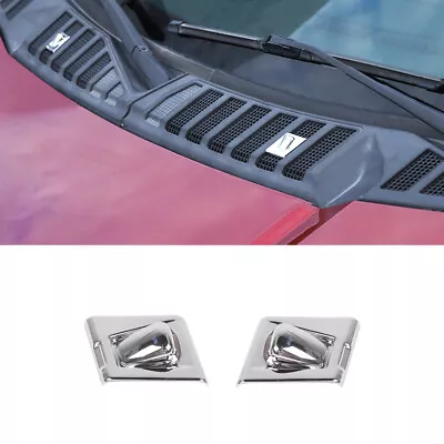 Front Hood Wiper Water Spray Nozzle Decor Cover Trim For Ford F150 15-20 Chrome • $16.79