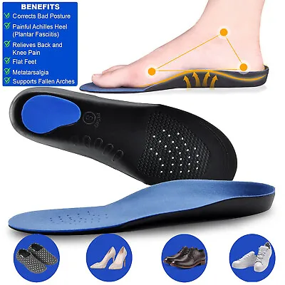 Orthopedic Insoles Work Boot Shoes Insoles Hiking Inner Sole Foot Insert Support • £8.99