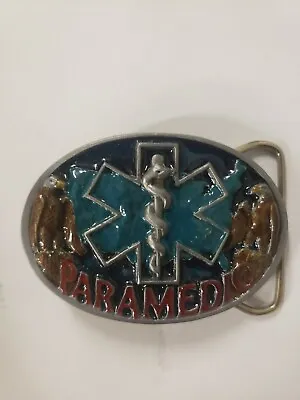 £19.50 • Buy Vintage 1986 Paramedic Belt Buckle C+J Inc. #1052 USA Enameled Pewter