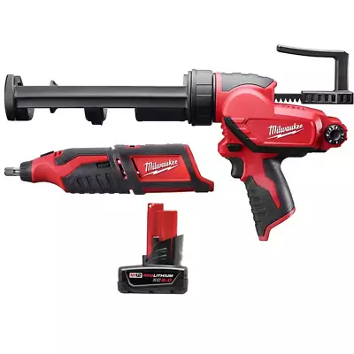 M12 12V Li-Ion Cordless Rotary Tool W 10 Oz. Caulk And Adhesive Gun And Battery • $626.15