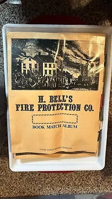 Vintage H. Bell's Fire Protection Co. Book Match Album Filled With Matchbooks • $16.97