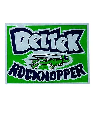 Deltek Rockhopper 1970s Silver/Green Vintage Mini Bike Repro Decal • $12