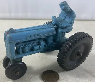 Vintage 1950's Auburn Rubber Blue Farm Tractor About 4” Long • $10