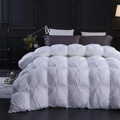 $109.99 • Buy SNOWMAN Pinch Pleat Goose Down Comforter,100%Cotton Fabric,750+ Fill Power