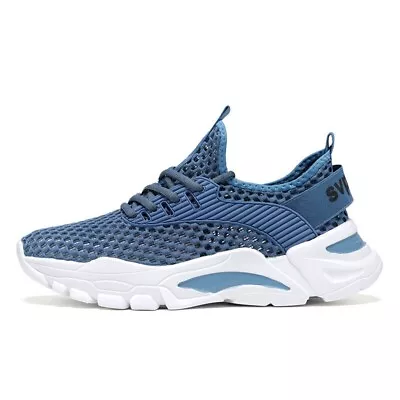 Shock Absorbing Running Mens Trainers Casual Lace Gym Walking Sports Shoes Size • £18.46