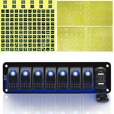 Waterproof 8 Gang Car Auto Boat Marine LED Rocker Switch Panel Circuit Breakers • $35.99