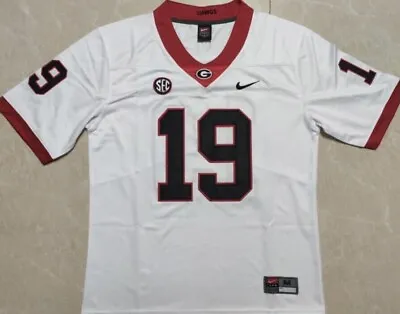 Brock Bowers #19 Georgia Bulldogs White Jersey All Stitched Bowl Edition • $79.99