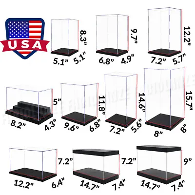 Large Acrylic Display Case Dustproof Collectibles Box Diecast 1/24 1/6 Figure US • $24.99