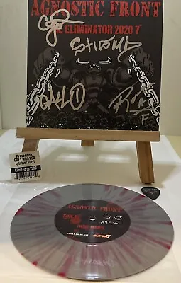 Agnostic Front SIGNED Eliminator 2020  7  Limited Vinyl With Guitar Pick NYHC • $129.99