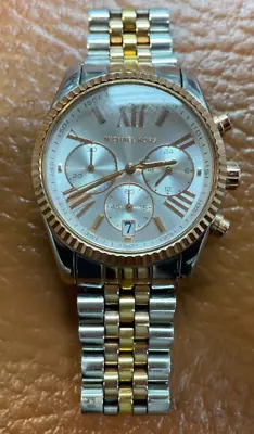 MICHAEL KORS MK5735 Lexington Chronograph Tri-Tone Ladies Wrist Watch • $69.95