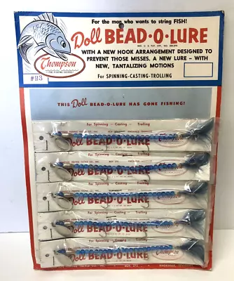 Thompson Doll Bead O Lure Old Fishing Lures  Counter Store Display • $47.50