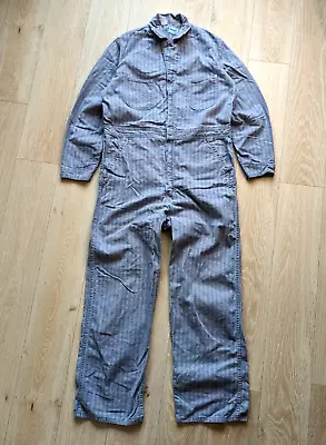 Wrangler Vintage 70s Blue Pinstripe Railroad Coveralls / Size L / USA Made • $35