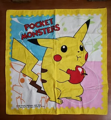 Pokemon Bandana Handkerchief  Pocket Monsters Yellow 1998 NINTENDO TOKYO JAPAN • $49.98