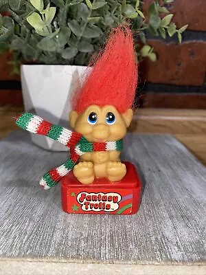 Vintage 1992 Noteworthy Fantasy Trolls Stamper Ink Rubber Stamp Red Christmas • $5