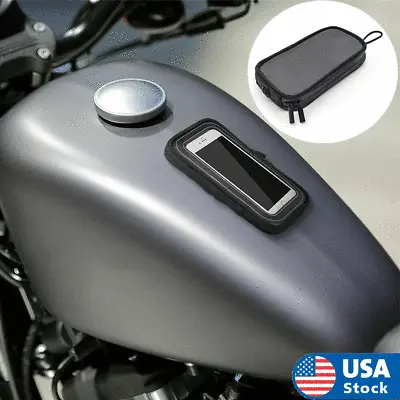 Motorcycle Magnetic Fuel Gas Tank Bag Cell Phone Holder Pouch Case Zipper Pocket • $27.80