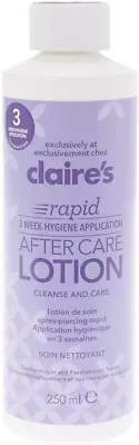 £17.50 • Buy Claire's Rapid 3-Week Ear Piercing Aftercare Lotion Cleanser For New Piercings &