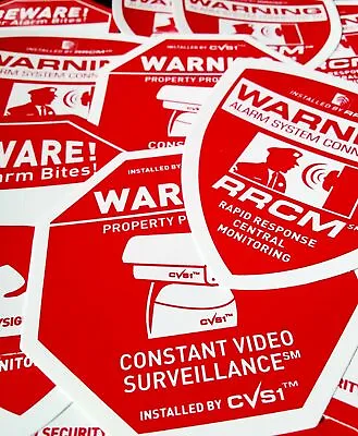 Protect Home Alarm Security Camera Warning Stickers & Dog Decals See Store • $6