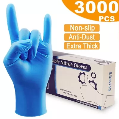 4 Mil Nitrile Exam Gloves ULTRA DURABLE (M L) Powder Free 100 / 1000/3000 / Case • $3.99