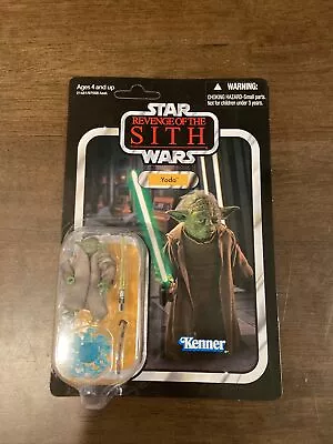 Star Wars Vintage ROTS Yoda Action Figure VC20 Unpunched New • $199.99