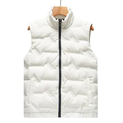 Men's Winter White Duck Down Vest Sleeveless Warm Jackets Lightweight Waistcoats • $44.09