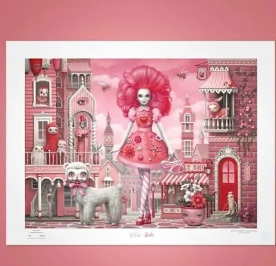 MATTEL CREATIONS Mark Ryden X Barbie Signed Pink Pop Art Print 798 Of 1000 • $614.95