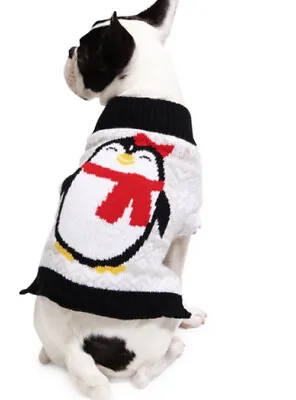 $12.89 • Buy Dog Christmas Sweater Warm And Cozy With A Penguin Size Large