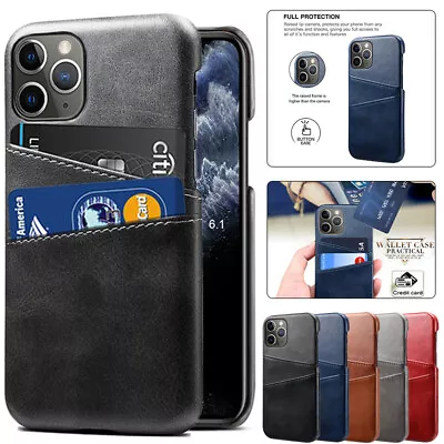 $12.99 • Buy For IPhone 13 12 Mini 11 Pro Max XS XR SE 8 Plus Case Leather Wallet Card Cover