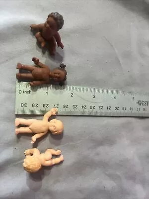 4 Miniature Baby Dolls Anatomically Correct Vintage Dollhouse Bully West Germany • $20