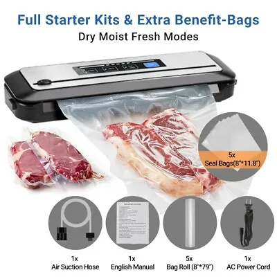 Inkbird Food Vacuum Sealer Machine Long Preservation Sealing Built-in Cutter US • $35.99