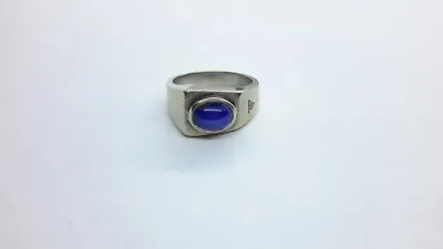 Men's Vintage 14K White Gold Diamond Star Sapphire Ring. Asymmetrical Design • $450