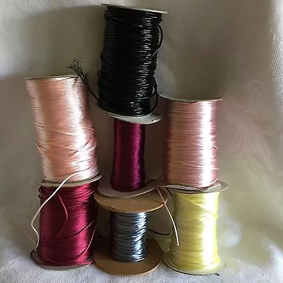 10 M Length Of 2mm Satin Cord Rat Tail Various Colours • £0.99