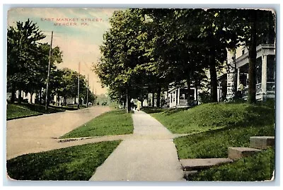 C1910's East Market Street Houses Mercer Pennsylvania PA Posted Antique Postcard • $9.98