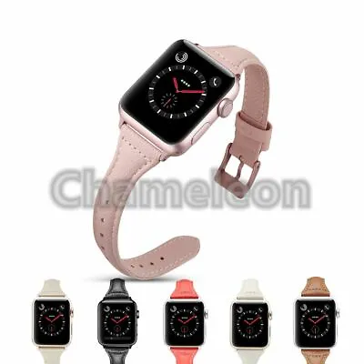 $21.89 • Buy Genuine Leather Bracelet Strap Watch Band For Apple Watch Series6 5 4 3 38-44mm