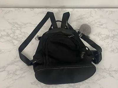 Charmore Mini Backpack - Purse Black Faux Leather   Zip Around Lined Straps UTP • $20.08