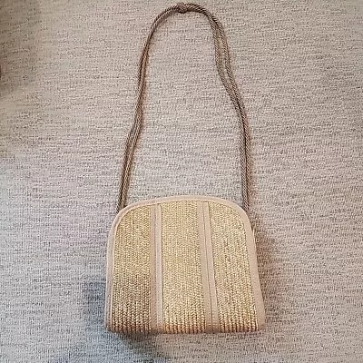 Vintage Straw Tote Lined Handbag Basket Purse Made In Italy • $27.99