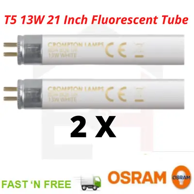 Crompton 2X T5 13W 21 Inc Fluorescent Tube Replacement Standard And Cool White  • £8.49