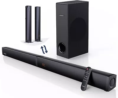 180W Sound Bar 2 In 1 Detachable For TV 2.1CH With Subwoofer Bluetooth 37 Inch • $220.99
