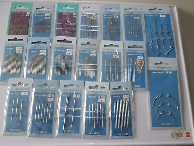 Hand Sewing Needles Curved Repair Embroidery Beading Sharps Leather Darners • £1.90