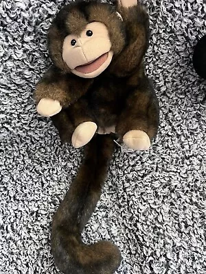 Folkmanis Plush Stuffed Hand Puppet Small Monkey.  Brown.  Long Tail. Sku#26 • $10