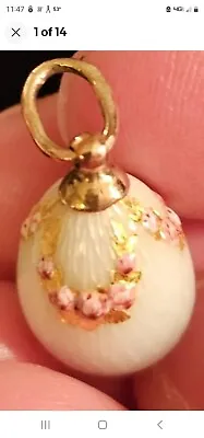 Vintage Russian Guilloche Egg Miniature Pendant Hand Painted  • $1200