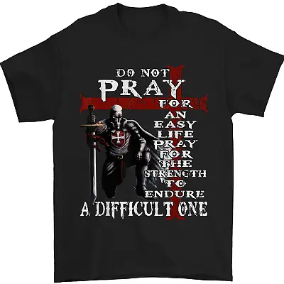 £8.49 • Buy Do Not Pray Knights Templar St Georges Day Mens T-Shirt 100% Cotton