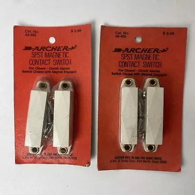 (2) Packs Archer SPST Magnetic Contact Switch 49-495 Closed With Magnet Engaged • $9.99