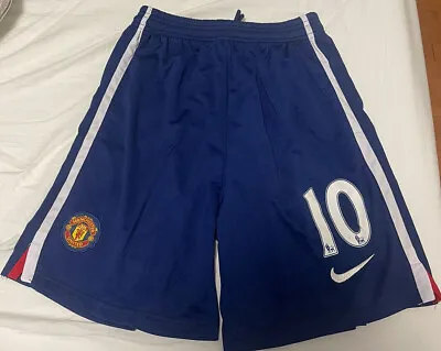 Manchester United Shorts Mens Size Large Blue #10 • $11.62