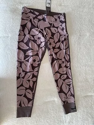 Women’s Adidas By Stella McCartney Studio Run Longtights Pink/Gray Floral Size M • $35