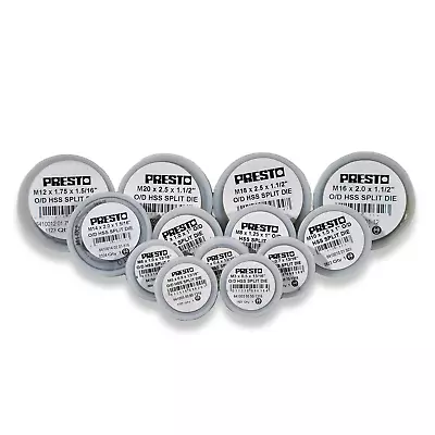 Presto Metric Dies Hss Split Dies Sizes M2 - M20 High Speed Steel From Myford • £22.29