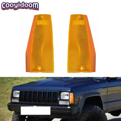 Pair For Jeep Cherokee XJ Comanche 1984-96 Front Corner Light Side Marker Light • $15.40