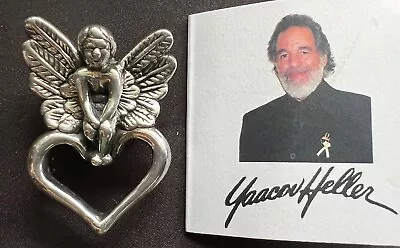 Yaacov Heller Cherub Angel Necklace Pendant Magnetic Brooch • $49