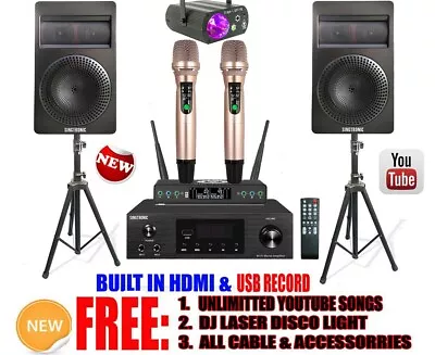 Karaoke System Complete Mini 1000W Built In HDMI-Arc Optical FM & Bluetooth • $999